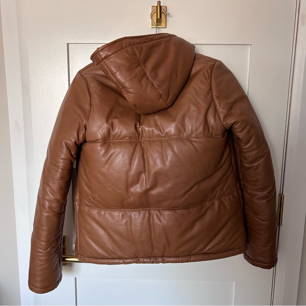 Whistles leather puffer coat jacket Size XS - Picture 3 of 8